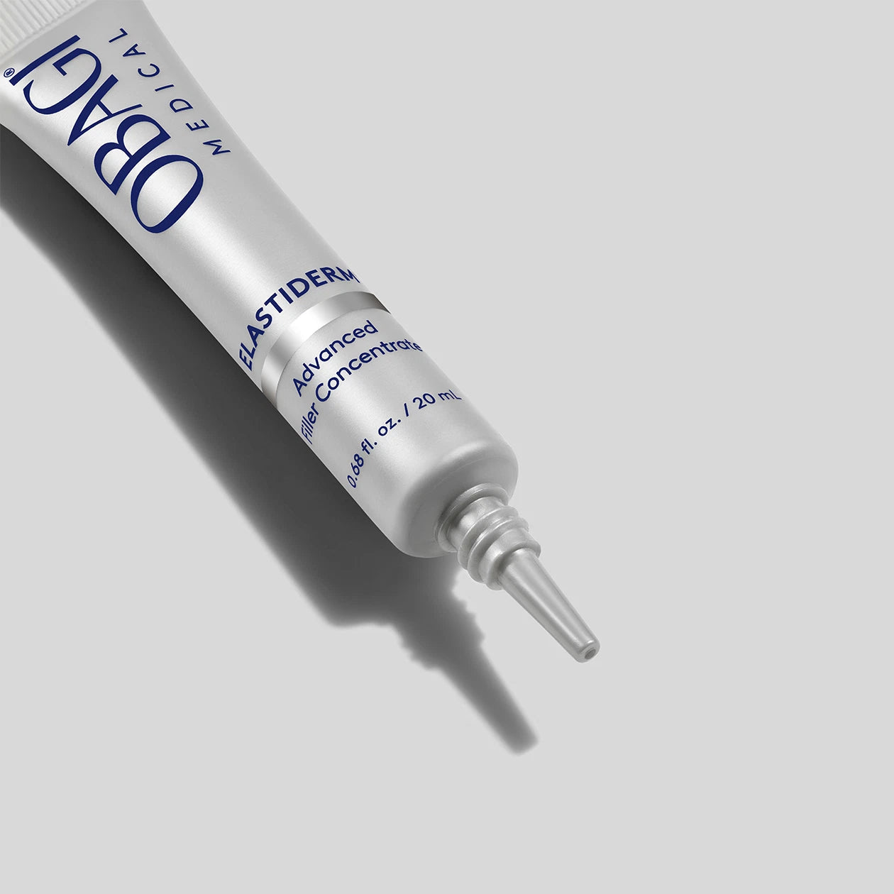 OBAGI Medical Elastiderm Advanced Concentrate tube on a light gray background