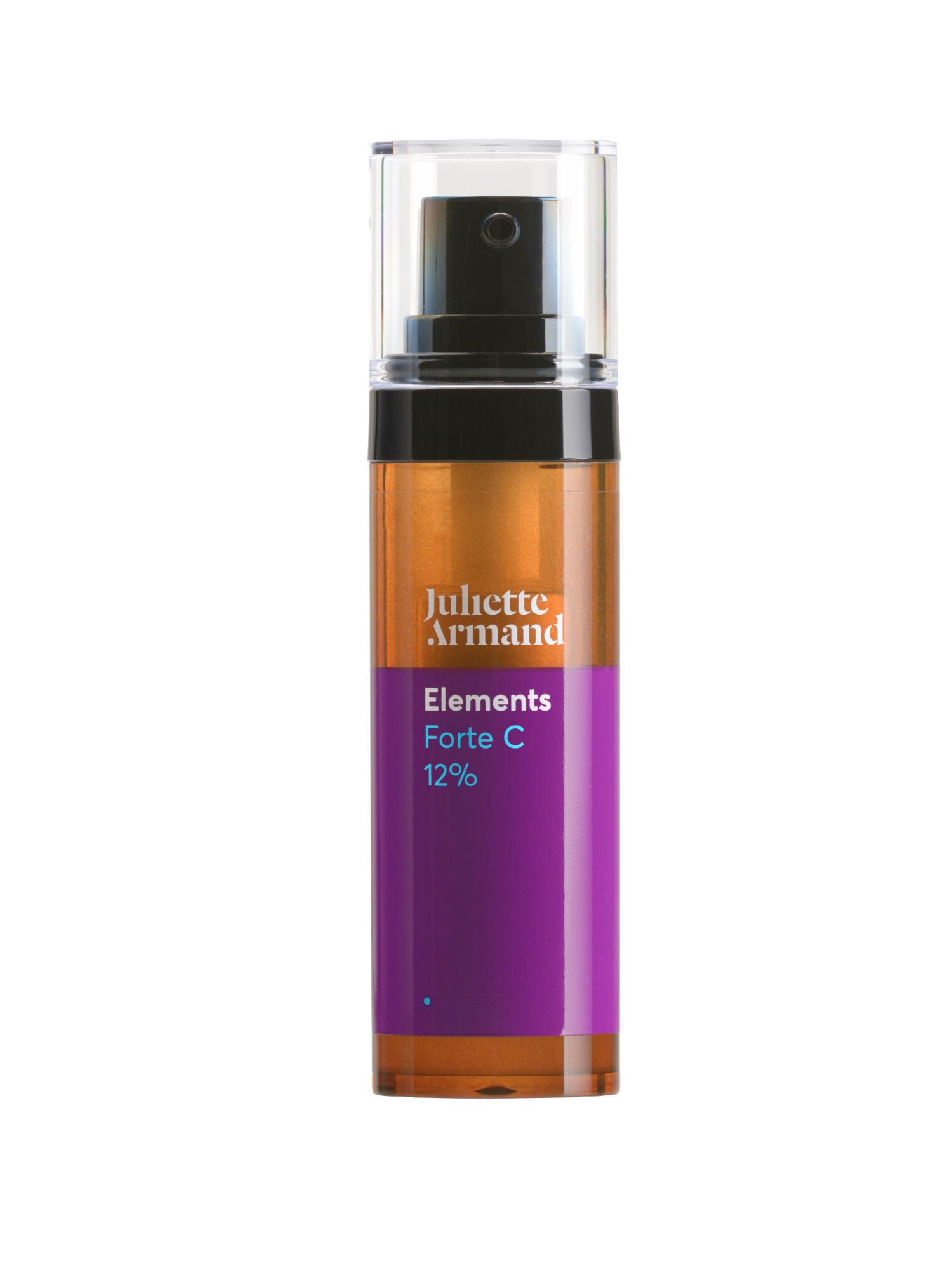 Skincare serum bottle with purple label
