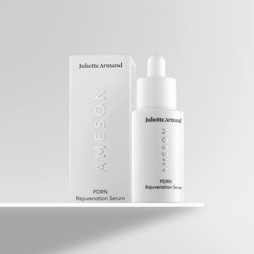 Juliette Armand AMESON PDRN Rejuvenation Serum bottle and packaging on a light gray background