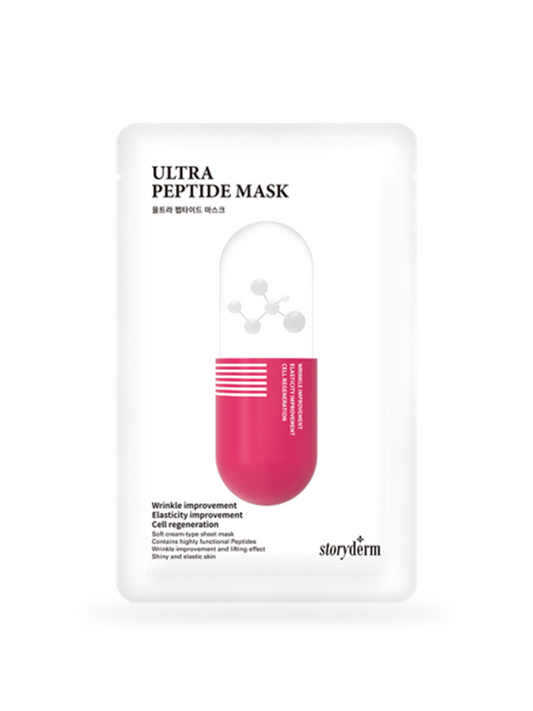 Ultra Peptide Mask packaging with 'storyderm' branding