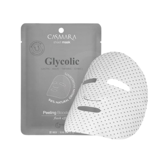 Casmara Glycolic sheet mask with packaging
