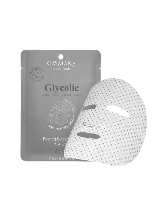 Casmara Glycolic sheet mask with packaging