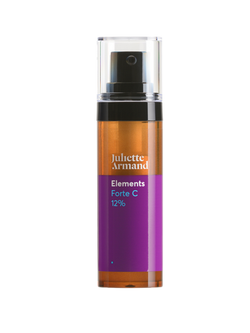Skincare serum bottle with purple label