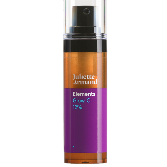 Skincare bottle with purple label