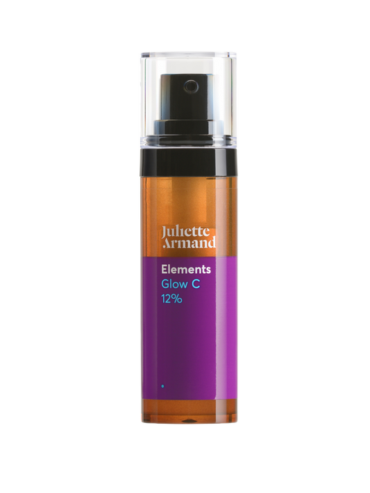 Skincare bottle with purple label