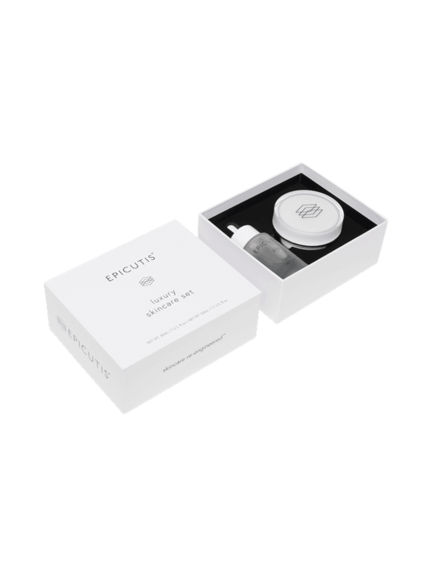 White skincare product in an open box with 'Epicutis' branding 