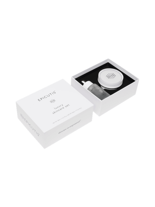White skincare product in an open box with 'Epicutis' branding 
