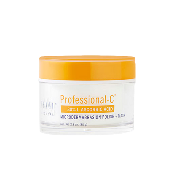 Obagi Skincare jar with orange lid and white body