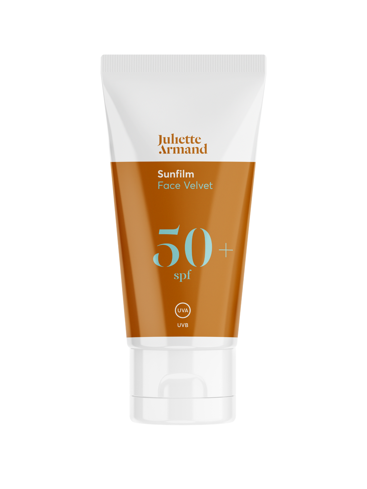 Sunscreen tube labeled 'Juliette Armand' with SPF 50