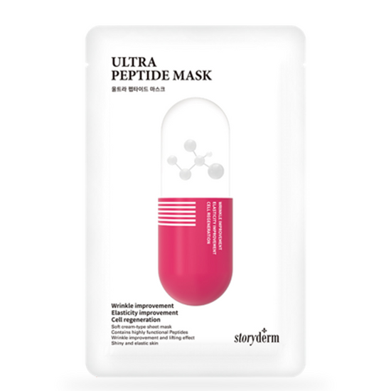 Ultra Peptide Mask packaging with 'storyderm' branding